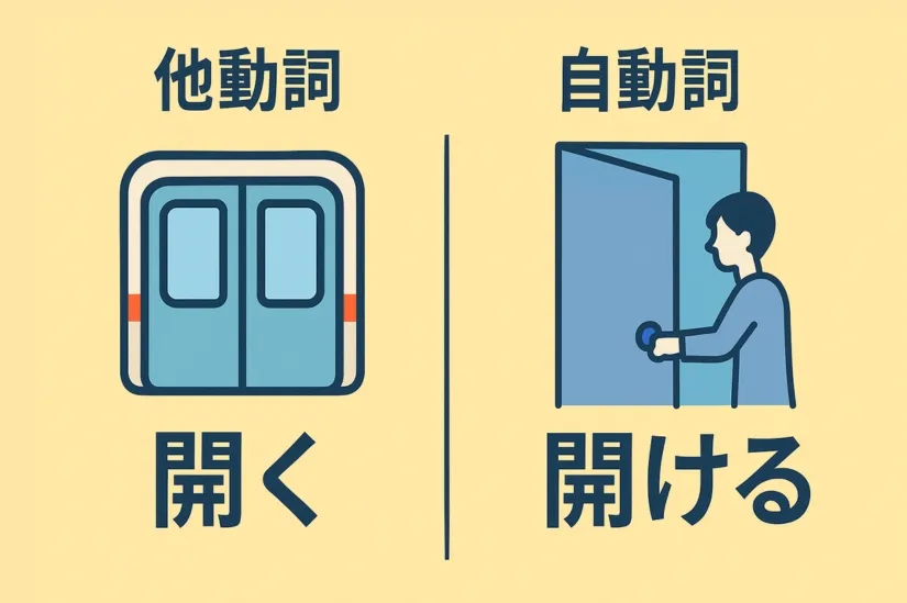 Verbes transitifs et intransitifs en japonais : 他動詞 & 自動詞